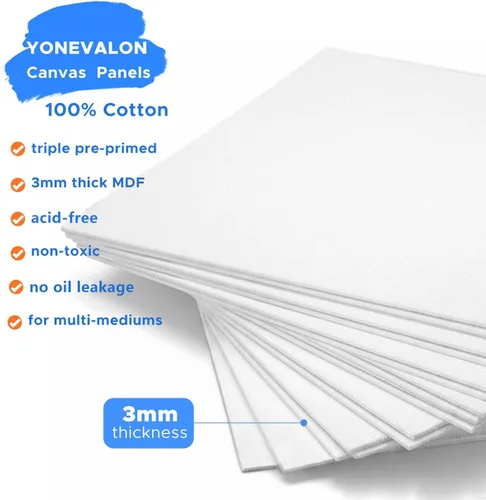 Miniatura 2 de YOURSORTER Lienzos para Pintar Paquete de 28, Tableros de Lienzo de Pintura en Blanco de 11x14 Pulgadas, Paneles de Lienzo de Algodón 100%