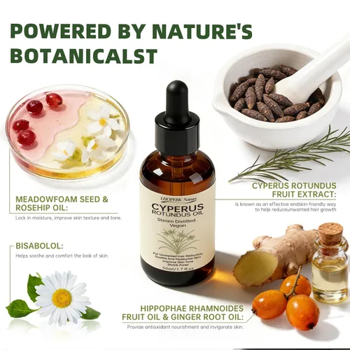 Miniatura 5 de Aceite Cyperus Rotundus para depilación: 100% puro y natural inhibidor del cabello, suero inhibidor del cabello de absorción rápida de los 60 s