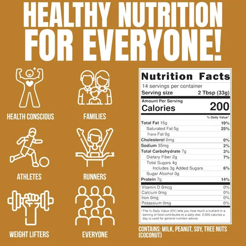 Miniatura 2 de Fit Butters Scotcheroo - Mantequilla de maní para untar, proteína añadida y aceite de coco, baja en carbohidratos, baja en azúcar, mantequilla