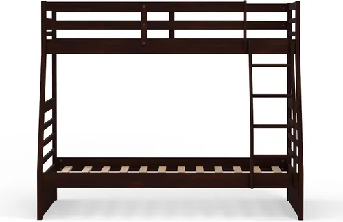 Miniatura 5 de Glenwillow Home Litera Plana de madera maciza individual sobre cama matrimonial, color espresso