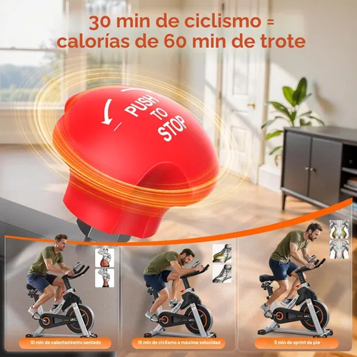 Miniatura 6 de YOSUDA Exercise Bike, Brake Pad Stationary Bike for Home with Exclusive App, Magnetic Indoor Cycling Bike with 300 lb Weight Capacity, Low Noise