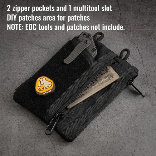 Miniatura 3 de VIPERADE VE18 EDC Bolsa, Organizador de Bolsillo para Hombres, Organizador de Bolsillo EDC, 3 Ranuras con 2 Bolsillos con Cremallera, Bolsa