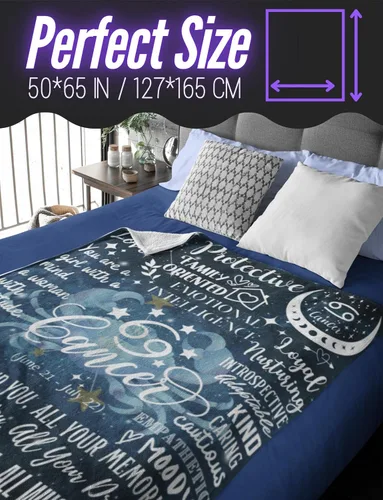 Miniatura 3 de Huglanket Regalos de Constelación del Zodiaco para Mujeres, Regalo de Cumpleaños del Signo Zodiacal con Mensaje Manta de Franela (50" x 65") - Aries