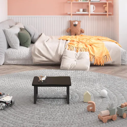 Miniatura 6 de Taburete de madera con 500 libras, taburete de cama ancho para adultos, escalón de madera negra para cocina, dormitorio, sala de estar, baño Blanco