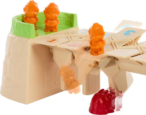 Miniatura 3 de Mattel Games Greedy Gator - Juego para niños para 2 jugadores para familias y fiestas, consigue que los monos atraviesen el puente primero