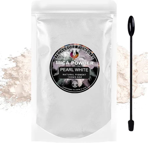 Miniatura 14 de Polvo de mica verde malaquita para resina epoxi, 3.5 onzas, bolsa sellada, pigmento en polvo de 2 tonos para brillo de labios, uñas, colorante