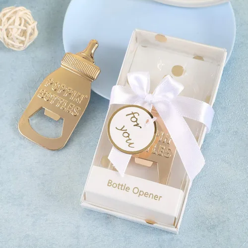 Miniatura 7 de Paquete de 48 abridores de botellas para baby shower, recuerdos de baby shower para invitados, bonitos abrebotellas con forma de poppin, recuerdos