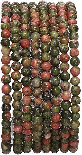 Miniatura 90 de BEADIA Cuentas redondas de piedra natural de jade de amazonita semipreciosas sueltas para hacer joyas 6MM 61PCS Amazonita Jade