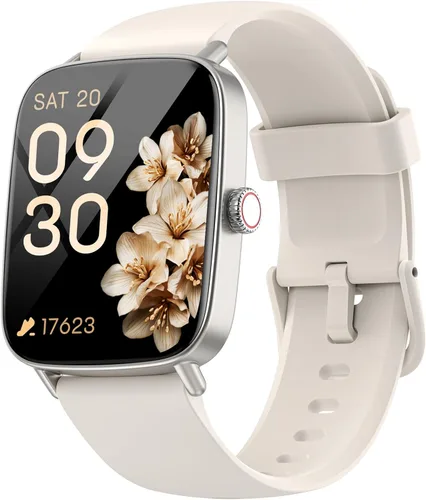 Miniatura 10 de Reloj inteligente para mujeres, reloj inteligente HD de 1.85 pulgadas, compatible con iPhone/Samsung/Android (respuesta/hacer llamadas), más de 100