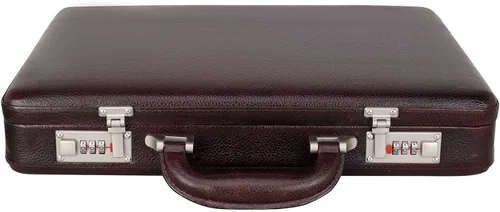 Miniatura 13 de DA LV - Maletín de cuero de grano completo para hombre, bolsa para laptop de negocios, bolsa de cuero hecha a mano importada, adjunta, regalos