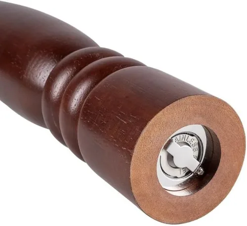 Miniatura 6 de Soro Essentials - Molinillo de pimienta de madera de 18 pulgadas con acabado de nogal. Molinillo de sal de pimienta. El mejor molinillo de sal