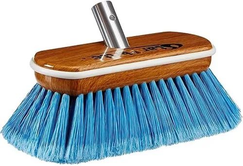 Miniatura 8 de STAR BRITE Cepillo de lavado medio premium de 8" con cabezal de cepillo W/parachoques - Conexiones duales que se ajustan a los postes roscados Azul