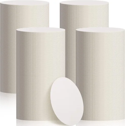 Miniatura 15 de TaoBary 400 Piezas Posavasos Desechables de Papel a Granel 1MM, 4 Pulgadas Posavasos Redondos de Cartón en Blanco para Bar Bebidas Manualidades DIY