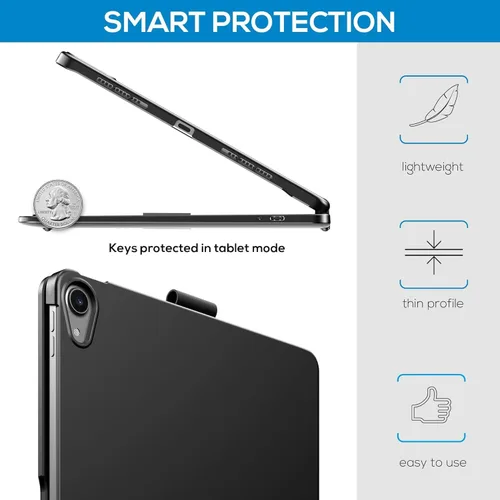 Miniatura 6 de typecase Funda con teclado táctil con trackpad para iPad Air de 11 pulgadas (M3 2025 / M2 2024) 2024: rotación de 360° - retroiluminación de 11