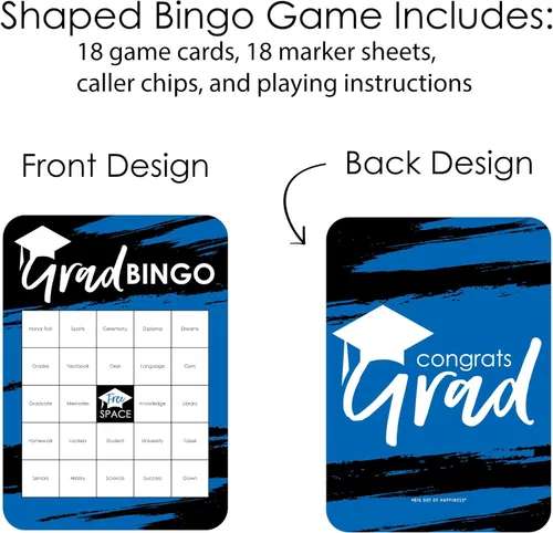 Miniatura 3 de Big Dot of Happiness Blue Grad - Best is Yet to Come - Tarjetas de bingo y marcadores - Juego de bingo en forma de fiesta de graduación azul real