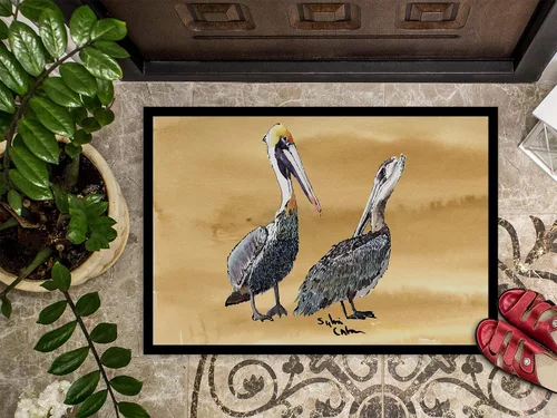 Miniatura 4 de Caroline's Treasures 8408-MAT Pelican - Felpudo de 18 x 27 pulgadas, para interiores y exteriores, para entrada, antideslizante, lavable, de pelo
