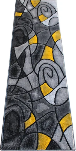 Miniatura 32 de Masada Rugs, Alfombra moderna y contemporánea, color morado, gris y negro (2 pies x 3 pies)