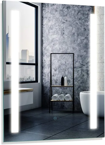 Miniatura 2 de Homewerks 100163 - Espejo de baño LED de 24 x 30 pulgadas, montaje en pared, sin marco, antiniebla, luz regulable, 800 lúmenes, blanco brillante