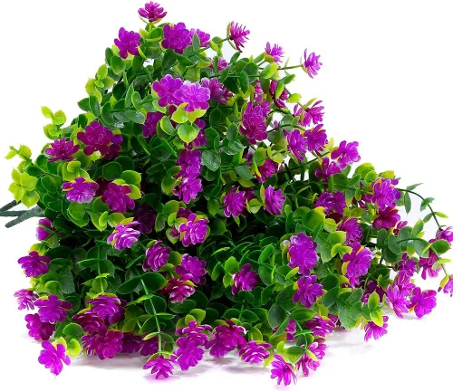 Miniatura 4 de Flores artificiales, arbustos de boj falsos para exteriores, resistentes a los rayos UV, plantas verdes de plástico sintético para colgar