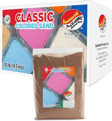 Miniatura 19 de Sandtastik Arena blanca de color clásico: caja a granel de 10 libras de arena de grano fino vibrante para artes y manualidades, botellas de arena