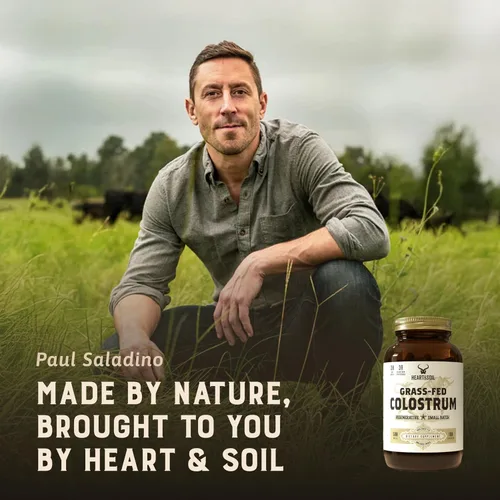 Miniatura 4 de HEART & SOIL Suplemento de calostro 100% alimentado con pasto y acabado de ganado regenerativo para la salud intestinal, muscular e inmunológica