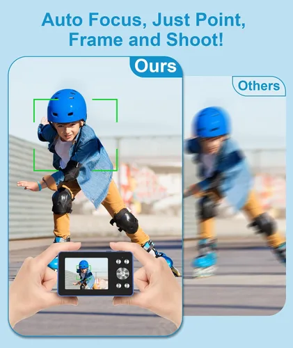Miniatura 3 de Cámara digital 4K, cámara VITALUXE FHD para niños, enfoque automático real de 13MP 16x zoom, pantalla LCD de 2.83 pulgadas, cámara compacta pequeña