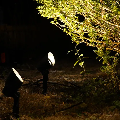 Miniatura 2 de GOODSMANN Foco de bajo voltaje 12V AC Iluminación de paisaje 3W Bombilla LED reemplazable 200 lúmenes 3000K blanco cálido al aire libre con conector