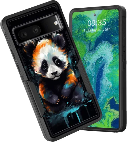 Miniatura 50 de Funda para Pixel 6A, funda híbrida de doble capa resistente a prueba de golpes de policarbonato duro de silicona suave TPU para Google Pixel 6A