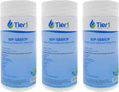 Tier1 Filtro de agua de 0.5 micrones de 10 x 4.5 pulgadas | Cartucho de polipropileno ultrafino para toda la casa | Reemplazo para Pentek 355212-43,