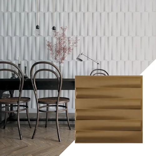 Miniatura 31 de Ekena Millwork 19 5/8 pulgadas de ancho x 19 5/8 pulgadas de alto Naomi EnduraWall Panel decorativo de pared 3D, dorado (cubre 2.67 pies cuadrados).
