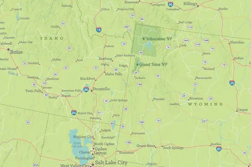 Miniatura 2 de Best Maps Ever Póster de trazado de carreteras y viajes de Estados Unidos, 24 x 36 pulgadas, verde y aguamarina