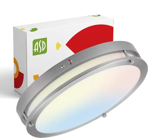 Miniatura 73 de ASD Lámpara LED de techo de montaje empotrado de 18 pulgadas, interruptor de 28 W, 100-277 V, 2750 lúmenes, 3000 K/4000 K/5000 K, regulable, Níquel