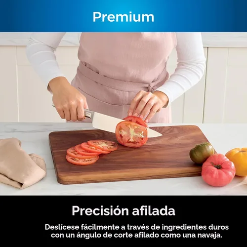 Miniatura 3 de Ninja K62012 Foodi NeverDull Premium - Sistema de cuchillos de acero inoxidable alemán de 12 piezas con afilador integrado, acero inoxidable/negro