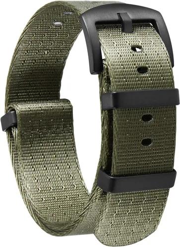 BINLUN Correa de reloj de nailon gruesa G10 de nailon balístico de alta calidad, multicolor, correas de repuesto con hebilla de acero inoxidable