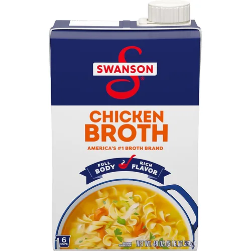 SWANSON S Caldo de pollo 100% natural, cartón de 48 onzas
