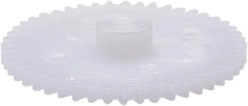 Miniatura 14 de Bettomshin 10 unids engranaje de plástico 44102B 0.5 módulo polea eje de correa robot RC motor mano DIY piezas mecánicas kit blanco
