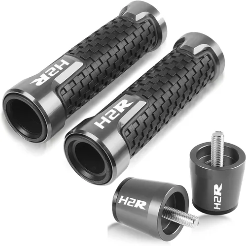 Miniatura 10 de Para Kawasaki H2 H2R 2015 2016 2017 2018 2019 motocicleta antideslizante manillar mano goma agarres manillar extremos tapa tapón 7/8 pulgadas 0.866