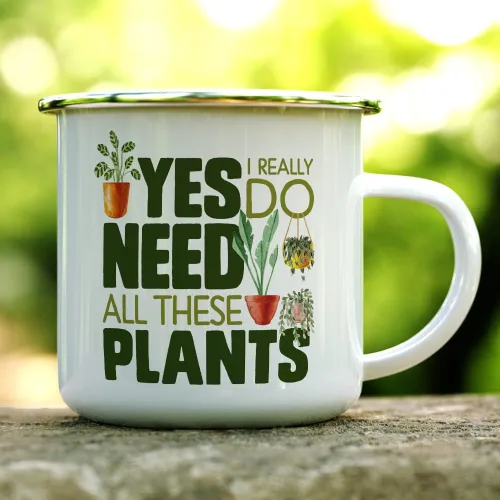 Miniatura 2 de Plant Lover - Taza de café con diseño de fogata, taza de té para campamento de plantas de interior, regalo de pulgar verde Gardner, Yes I Really Do