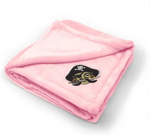 Miniatura 8 de Fastasticdeals Mantas de bebé bordadas personalizadas para niños y niñas pirata Solo diseño azul