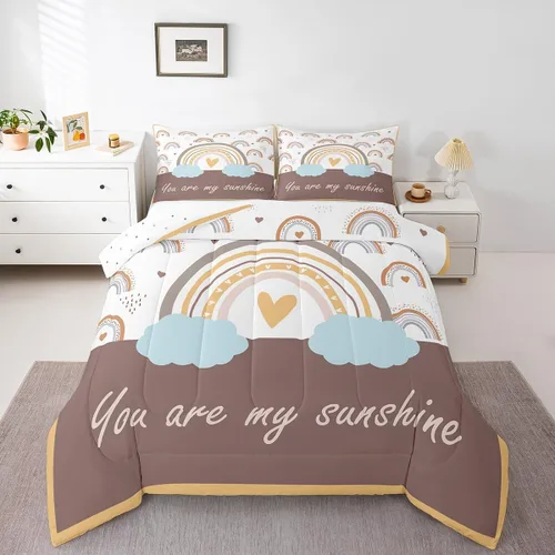 Miniatura 32 de Juego de edredón lindo de perro y gato, tamaño matrimonial, juego de ropa de cama colorido con estampado de patas de cachorro, 3 piezas para niños