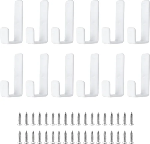 Miniatura 14 de Coshar Soporte de gancho resistente recubierto de acero inoxidable con ganchos en J de 1 pulgada para litera interior de 1 pulgada, accesorios