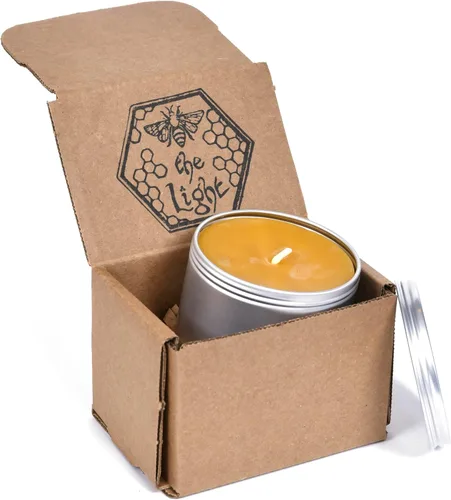 Miniatura 7 de BeeTheLight Vela de Cera de Abeja en Tarro - 100% Cera de Abeja Pura de EE.UU. en Recipiente de Vidrio - Vainilla y Miel