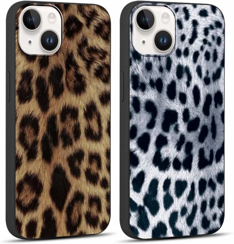 Miniatura 89 de Paquete de 2 Fundas de Teléfono Bonitas con Estampado de Guepardo para Apple iPhone 13 Pro Max de 6.7 Pulgadas, Fundas de Diseño