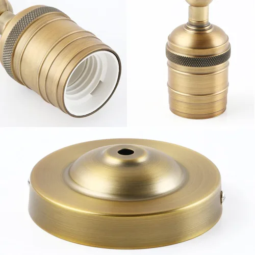 Miniatura 7 de Phansthy Lámpara de techo semiempotrada, lámpara industrial vintage cerca del techo, lámpara colgante de techo para dormitorio, cocina, sala