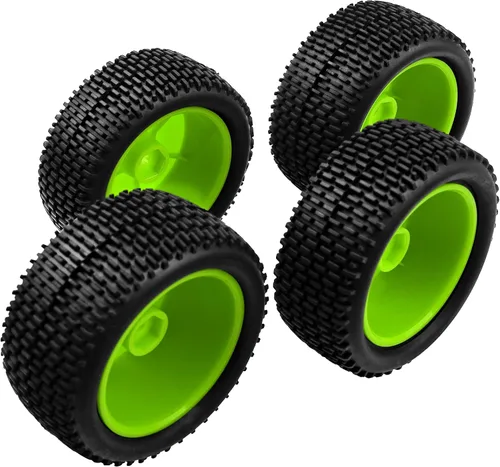 Miniatura 3 de Neumático de goma de 88mm/3.46" para rueda delantera y trasera y llantas de rueda de plástico con cubo de 12mm Hex Compatible con Redcat Tornado