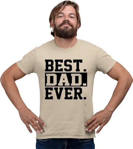 Miniatura 10 de Go All Out Camiseta de adulto para el día del padre con texto en inglés Best Dad Ever #1 Dad World's Greatest Dad