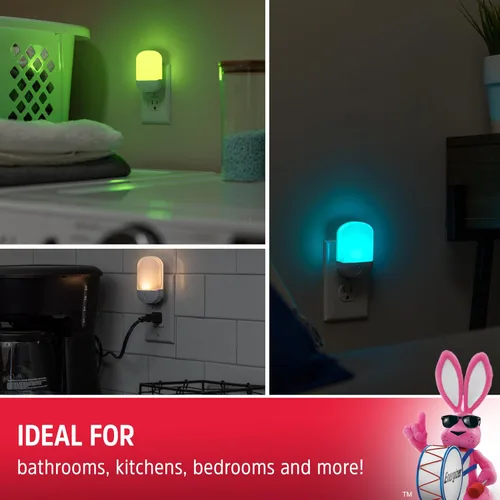 Miniatura 6 de Energizer Luz nocturna, cambio de color, luz nocturna para dormitorio, baño, guardería, pasillo, cocina, base blanca, 81567 Cambio de color - base
