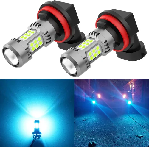 Miniatura 14 de Phinlion Bombillas LED antiniebla H10, 3200 lúmenes color azul hielo, súper brillantes PY20D 9145, focos antiniebla de repuesto para coches
