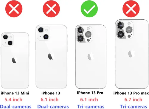 Miniatura 2 de Tekcoo Funda tipo cartera compatible con iPhone 13 Pro (6.1 pulgadas) 2021 Funda de lujo para tarjetas de crédito para tarjetas de crédito, funda