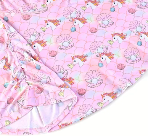 Miniatura 59 de Perfashion Vestidos a juego para niñas y muñecas sin mangas/manga larga, acampanados, faldas de fiesta de unicornio